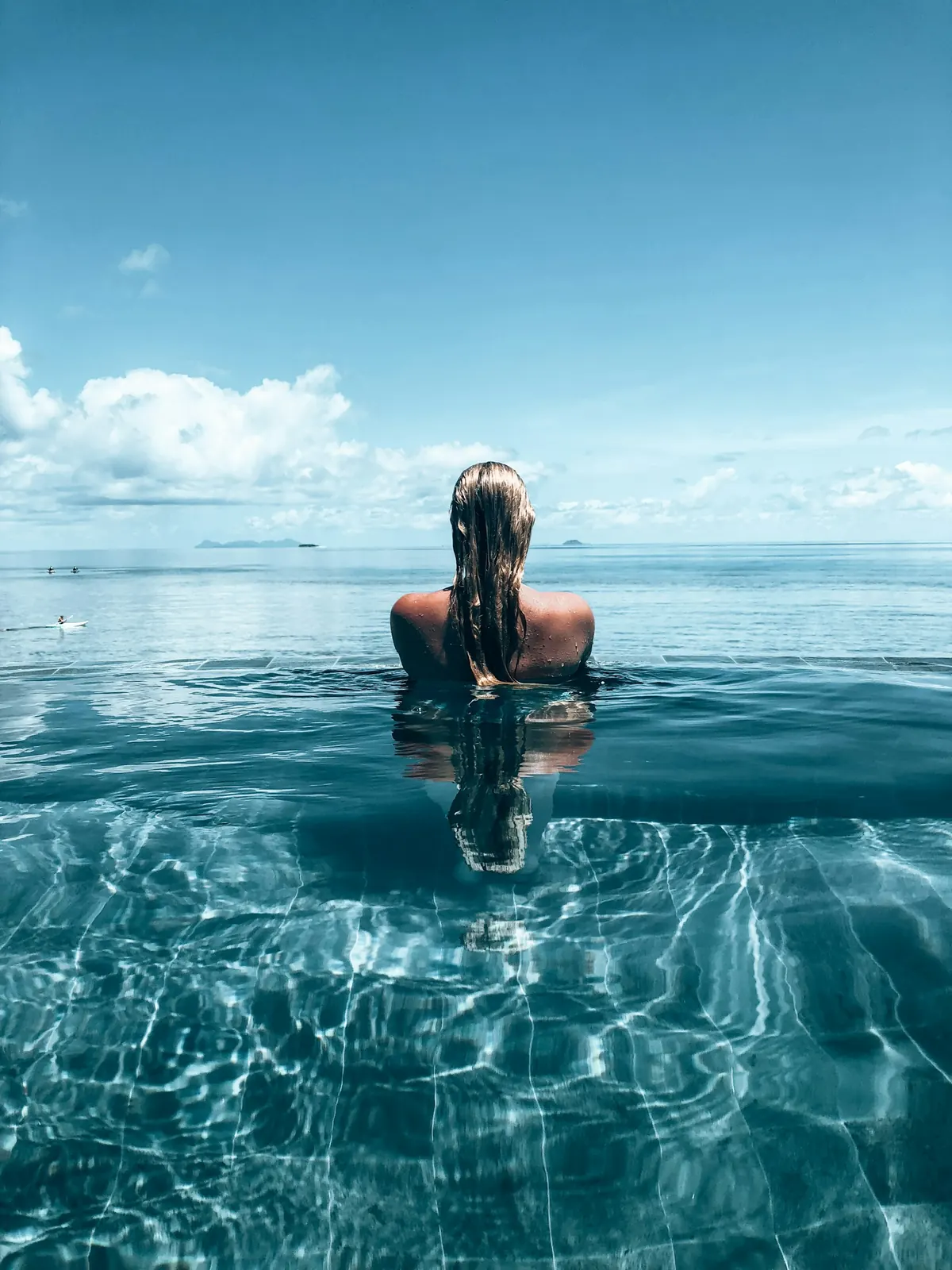 Calm Caribbean sea in the morning